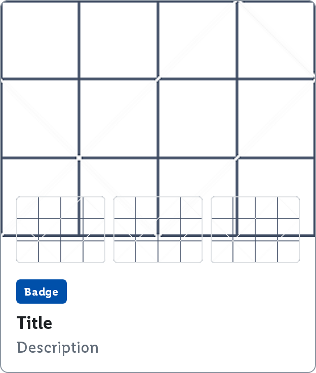 Large Cluster Card with related products