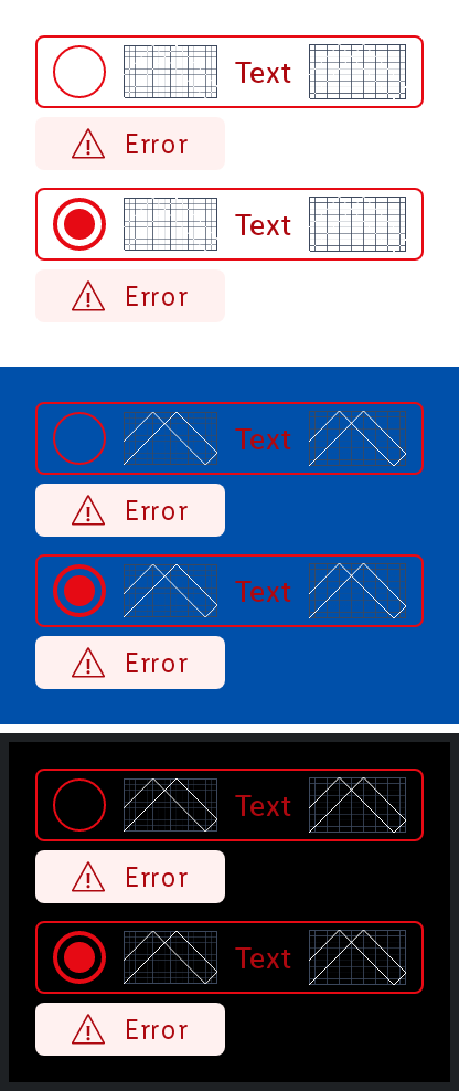 Error Radio Button with Label Sample