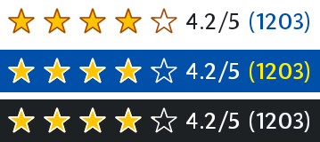 Star Rating Interactive Sample