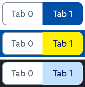 Two segmented tabs
