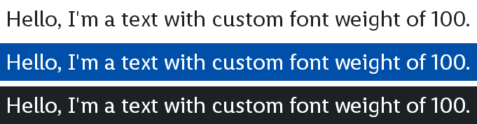 Custom Font Weight Text Sample